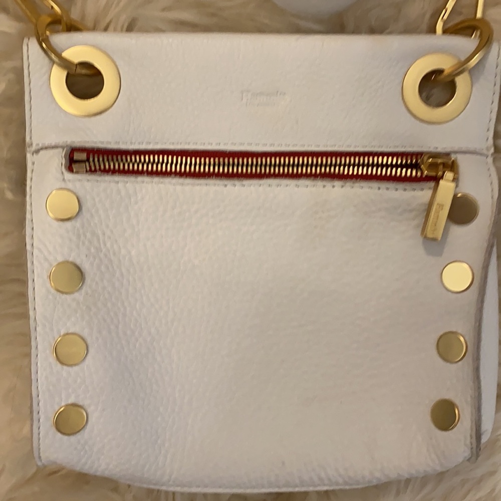 Hammitt White Leather Shoulder Crossbody with Gold Hardware - Picture 2 of 4